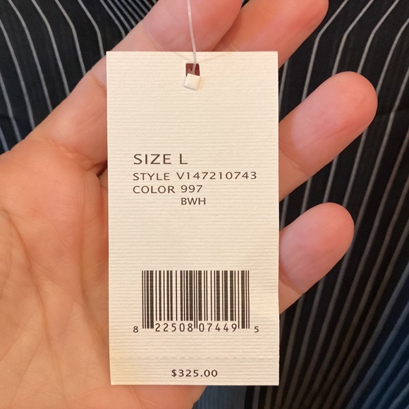 NWT Vince black and white stripe tunic, size L. - Picture 4 of 7